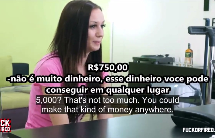 Novinha liberando a buceta pra não ser despedida – Fuck Or Fired Legendado