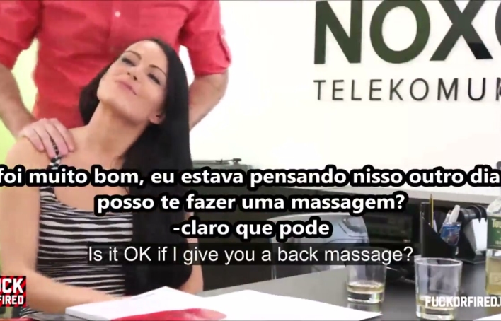 Patrão bebeu com a funcionária noe scritorio e depois os dois fuderam – Fuck Or Fired Legendado